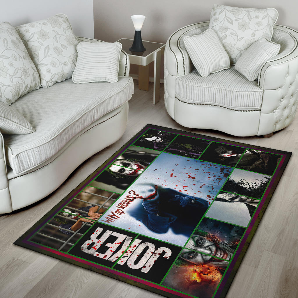 Joker The Clown Area Rug Movie Home Decor Custom For Fans NT030802