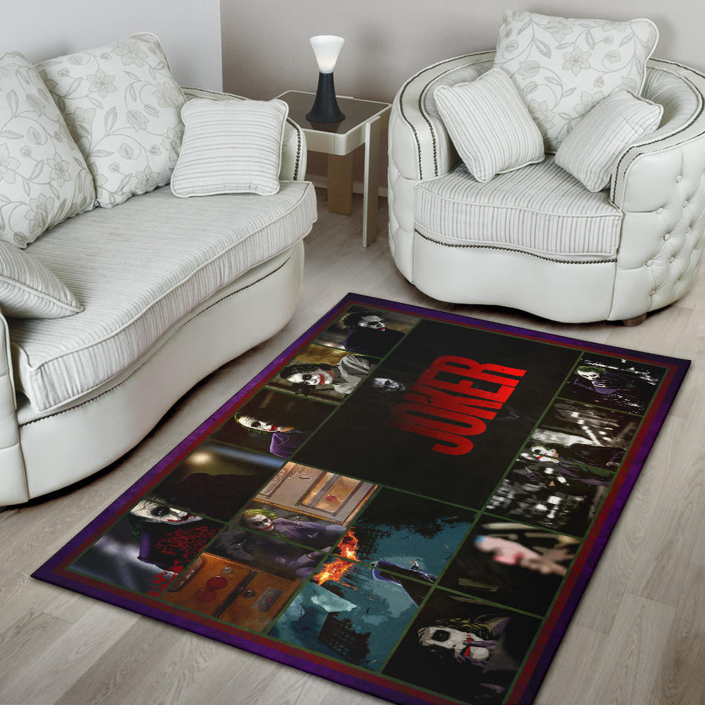 Joker The Clown Area Rug Movie Home Decor Custom For Fans NT030901