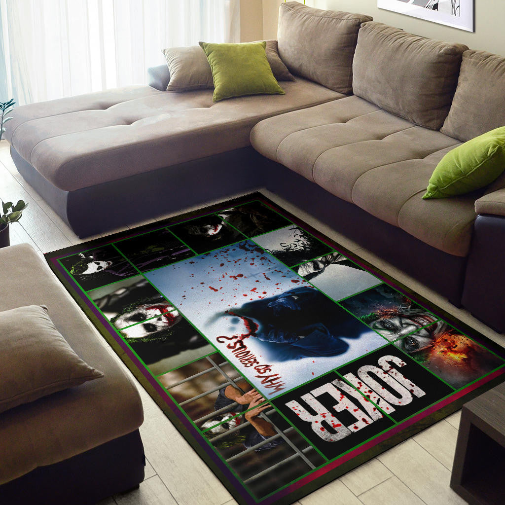 Joker The Clown Area Rug Movie Home Decor Custom For Fans NT030802