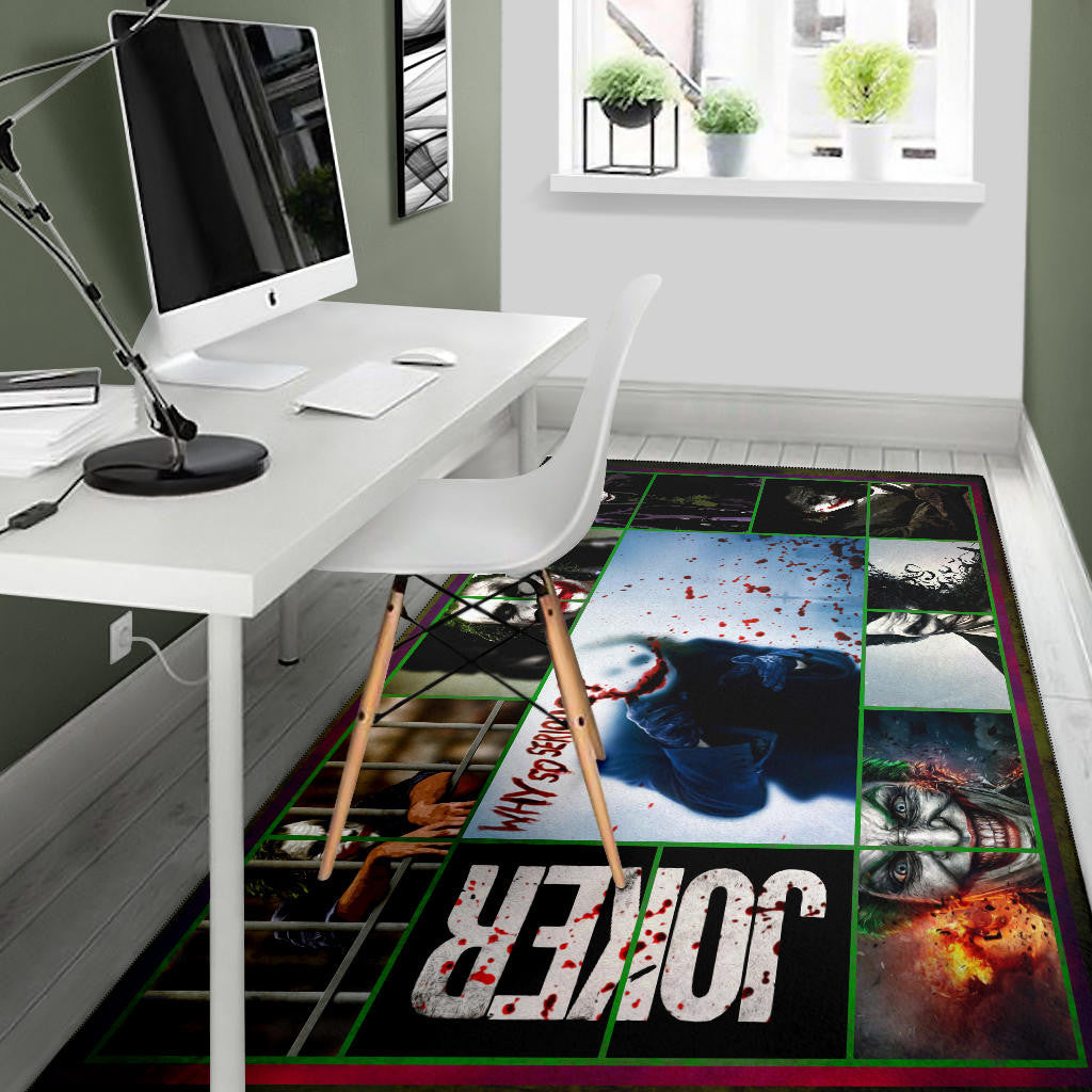 Joker The Clown Area Rug Movie Home Decor Custom For Fans NT030802