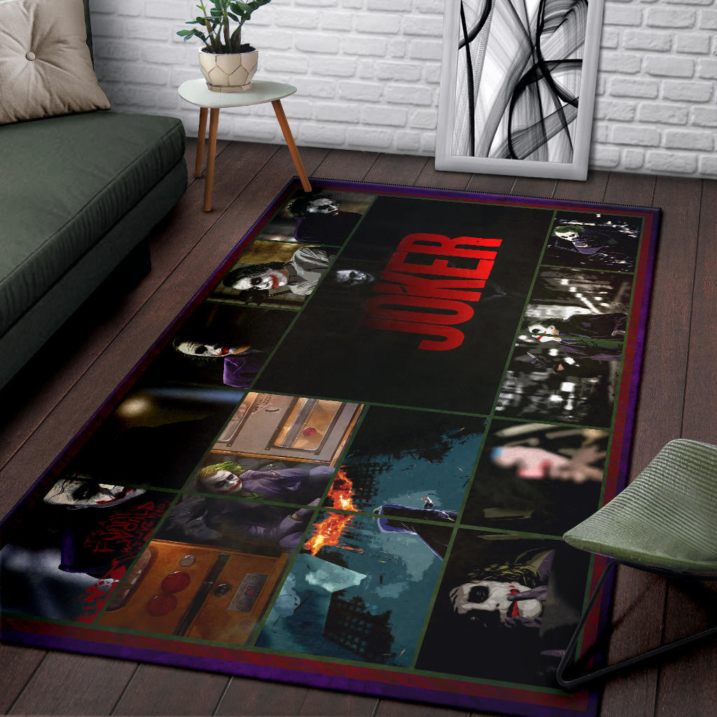 Joker The Clown Area Rug Movie Home Decor Custom For Fans NT030901
