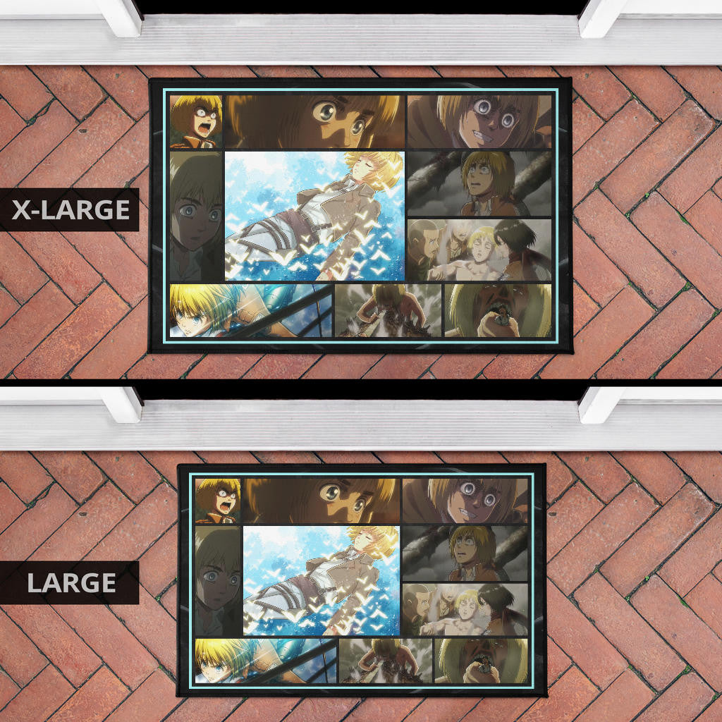 Armin Arlert Attack On Titan Door Mat Anime Home Decor Custom For Fans NA032102