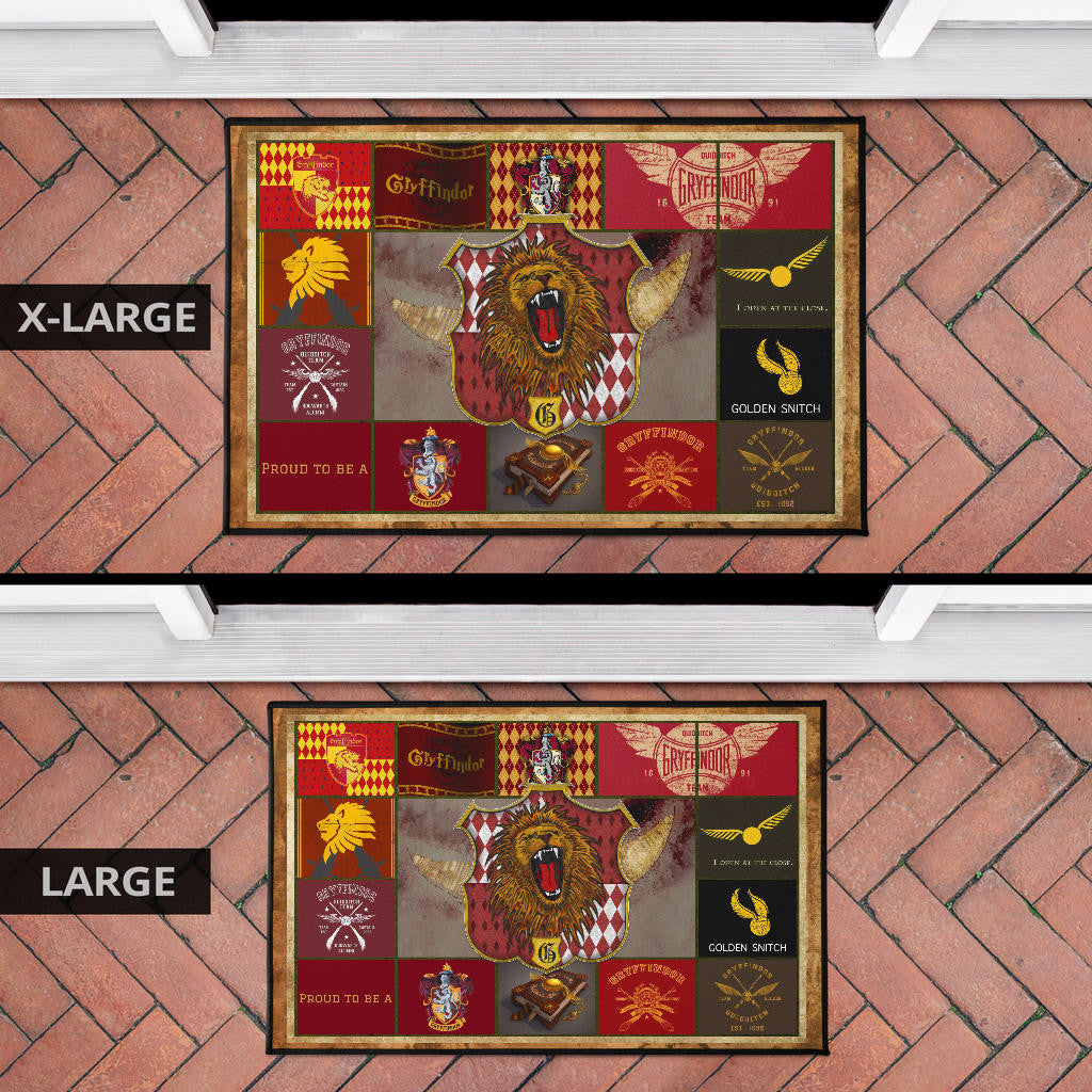 Gryffindor House Harry Potter Door Mat Movie Home Decor Custom For Fans NT032101