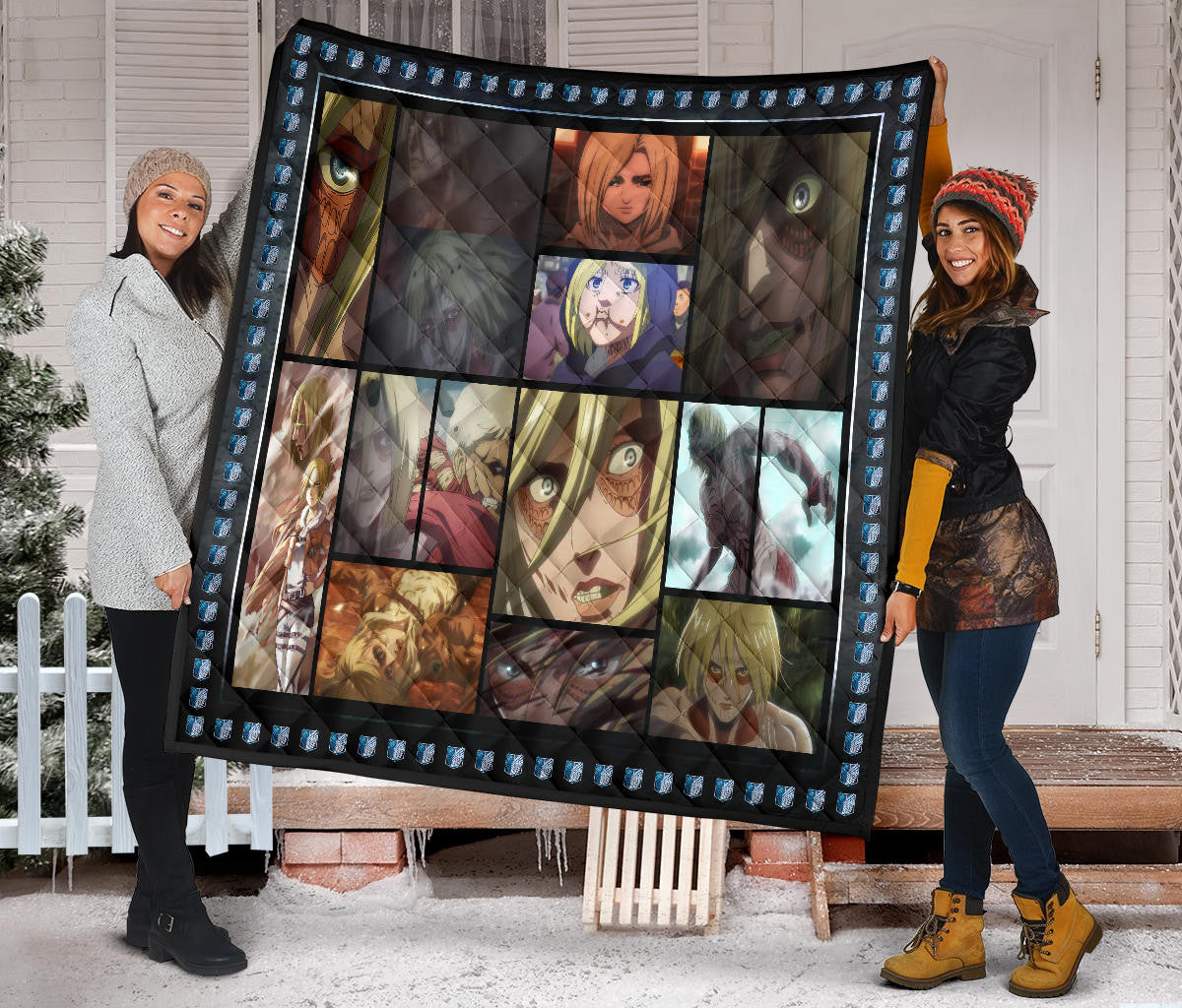 Annie Leonhart Attack On Titan Premium Quilt Anime Home Decor Custom For Fans NA032802