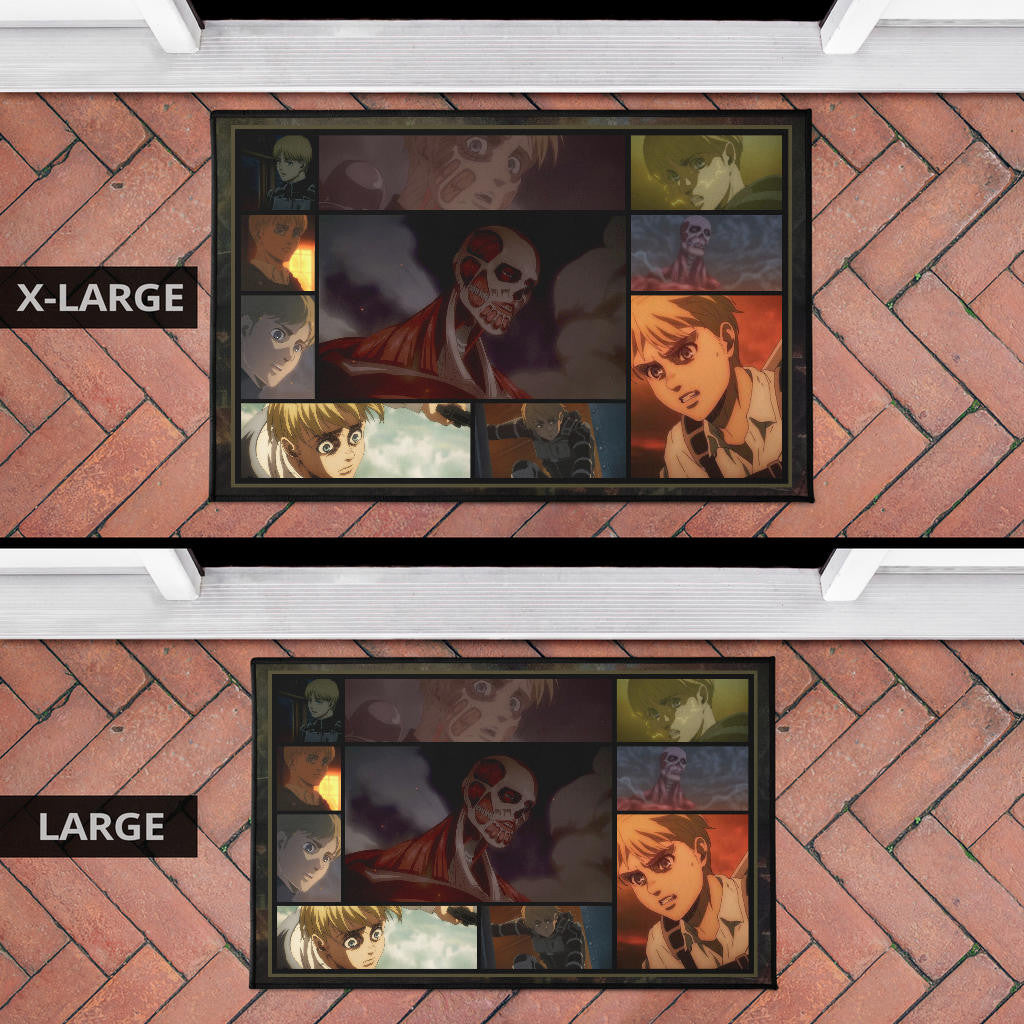 Armin Arlert Attack On Titan Door Mat Anime Home Decor Custom For Fans NA032101