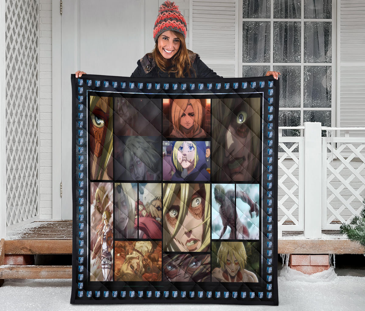 Annie Leonhart Attack On Titan Premium Quilt Anime Home Decor Custom For Fans NA032802