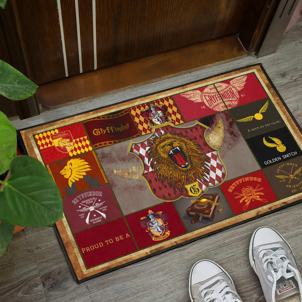 Gryffindor House Harry Potter Door Mat Movie Home Decor Custom For Fans NT032101