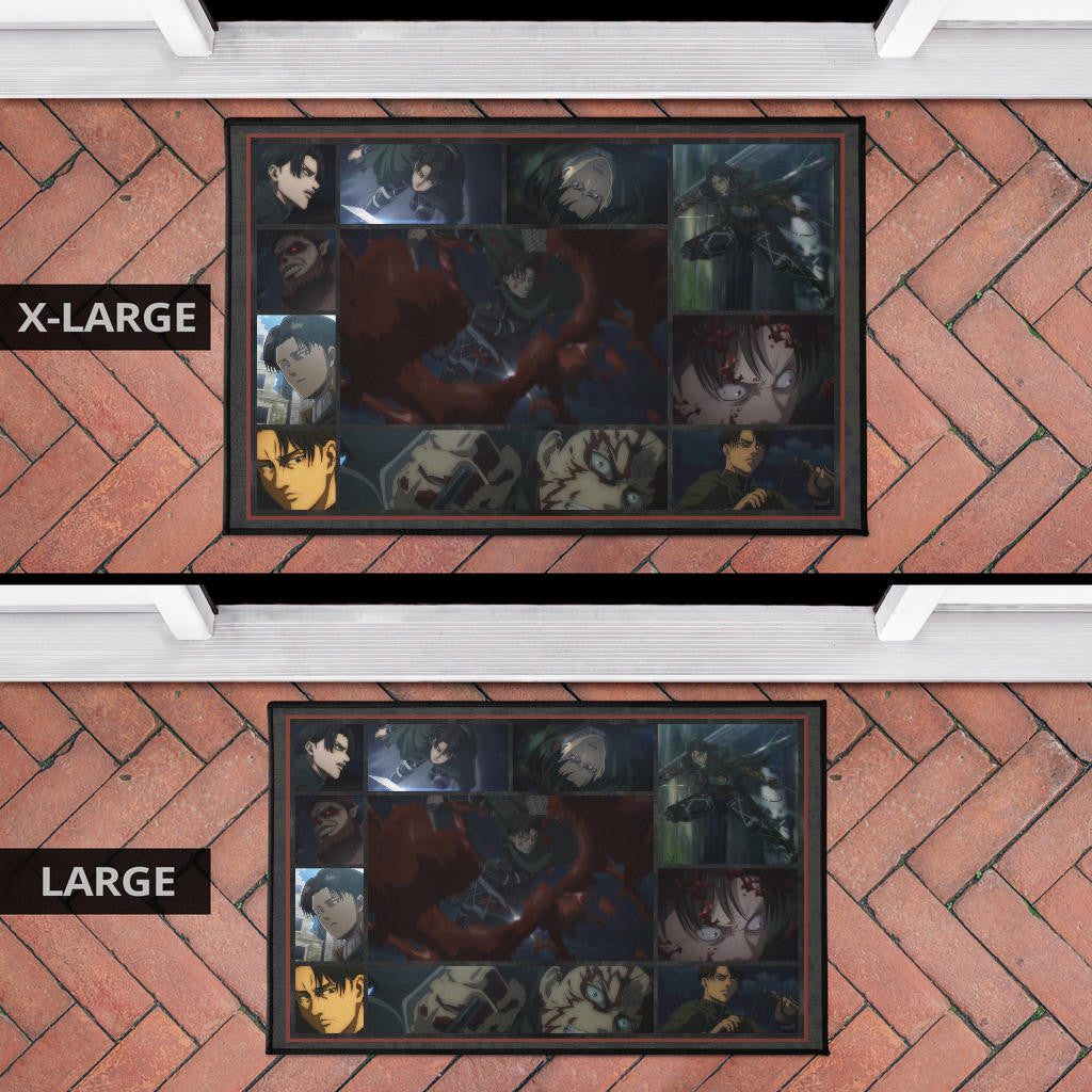 Levi Ackerman Attack On Titan Door Mat Anime Home Decor Custom For Fans NA032104