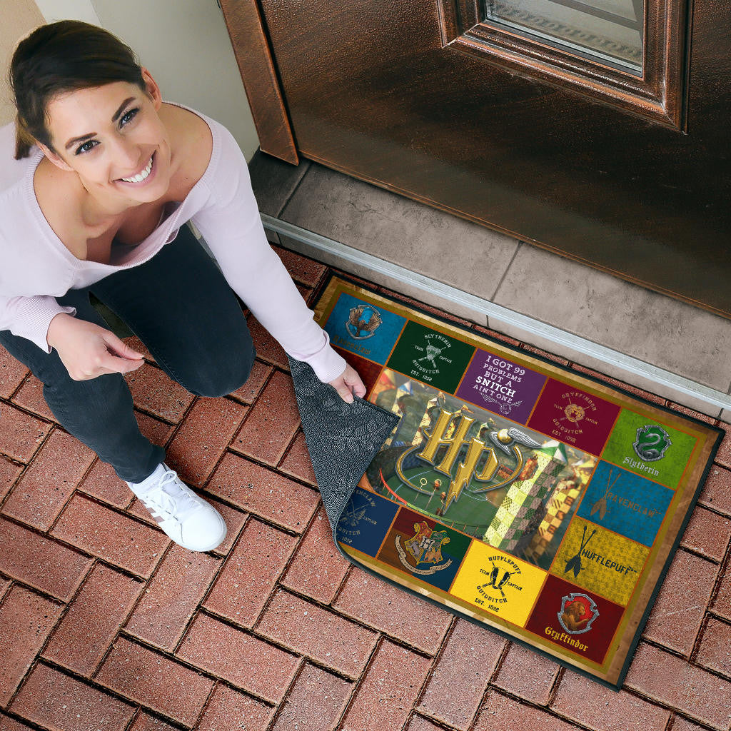 Quidditch At Hogwarts Harry Potter Door Mat Movie Home Decor Custom For Fans NT032102