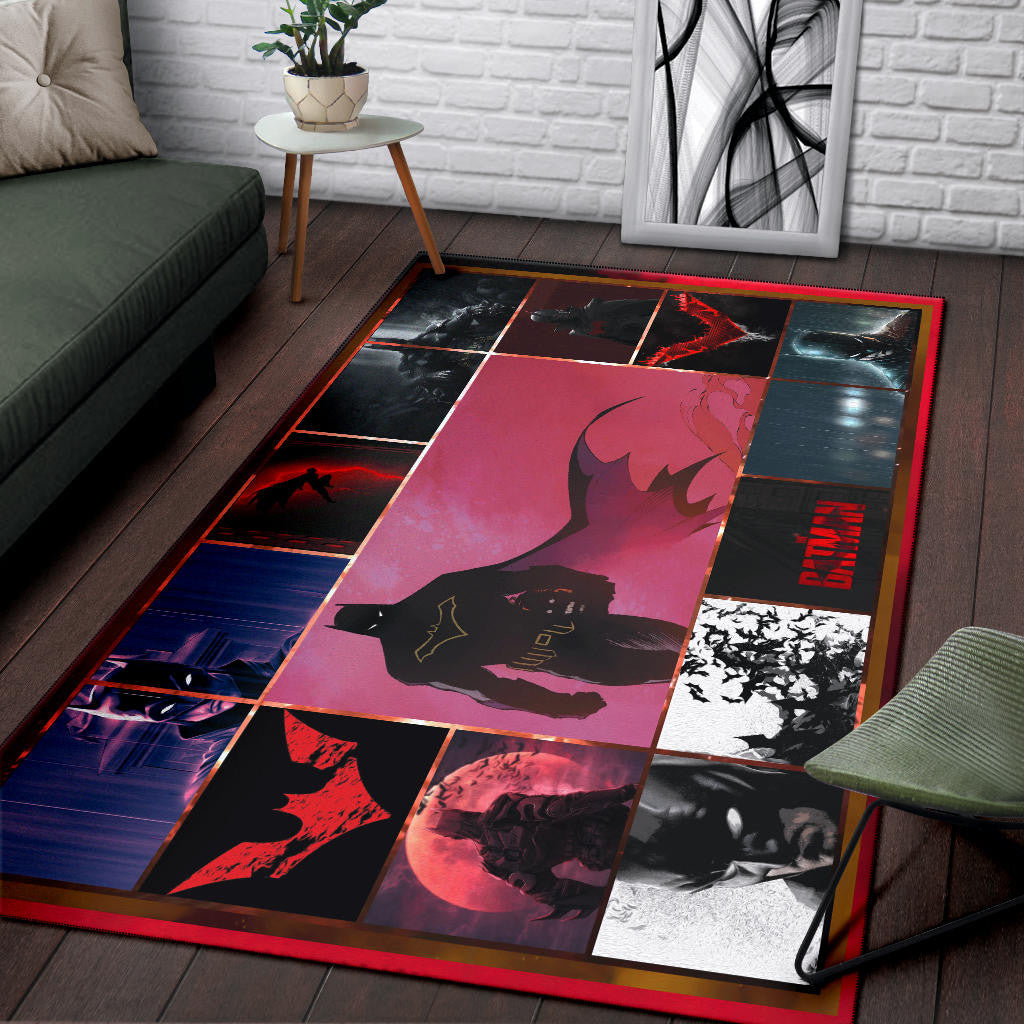 The Bat Man Dark Knight Area Rug Movie Home Decor Custom For Fans NT031401