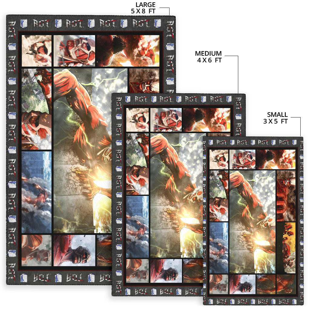 Colossus Titan Attack On Titan Area Rug Anime Home Decor Custom For Fans NA032804