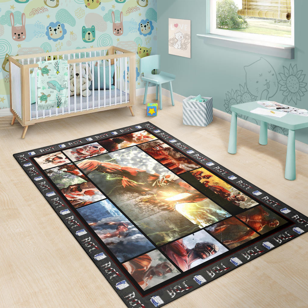Colossus Titan Attack On Titan Area Rug Anime Home Decor Custom For Fans NA032804