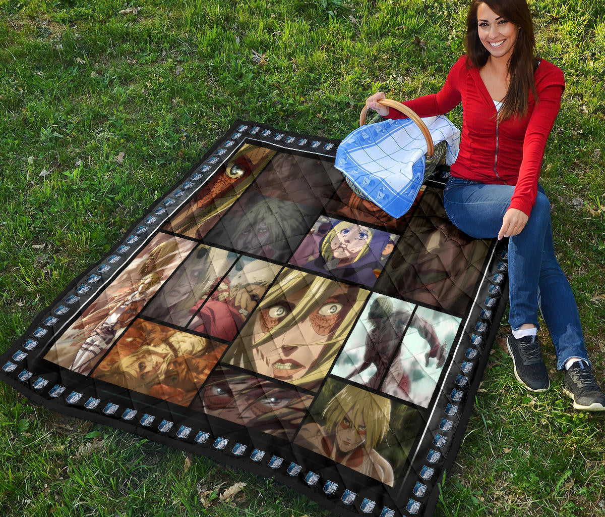 Annie Leonhart Attack On Titan Premium Quilt Anime Home Decor Custom For Fans NA032802