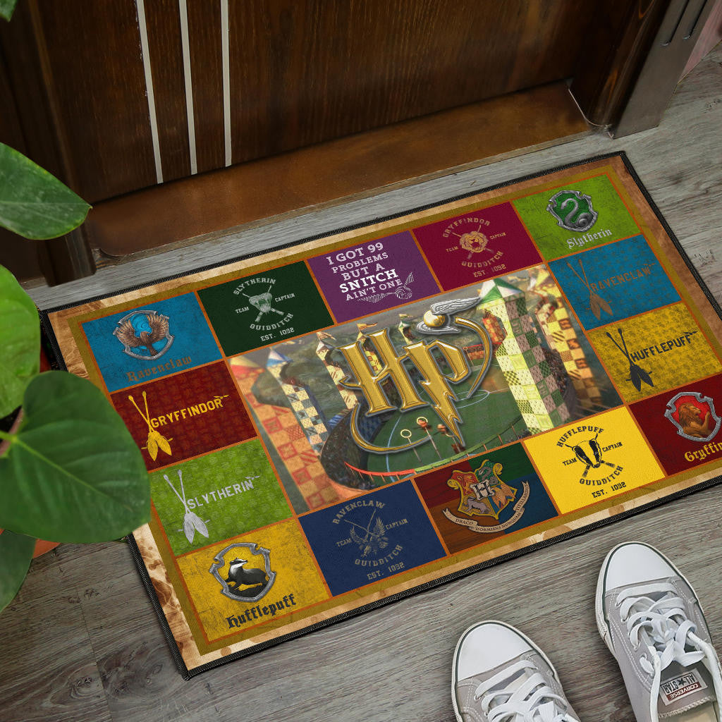 Quidditch At Hogwarts Harry Potter Door Mat Movie Home Decor Custom For Fans NT032102