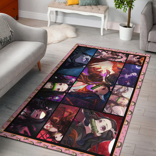 Nezuko Kamado Demon Slayer Area Rug Anime Home Decor Custom For Fans NA031603