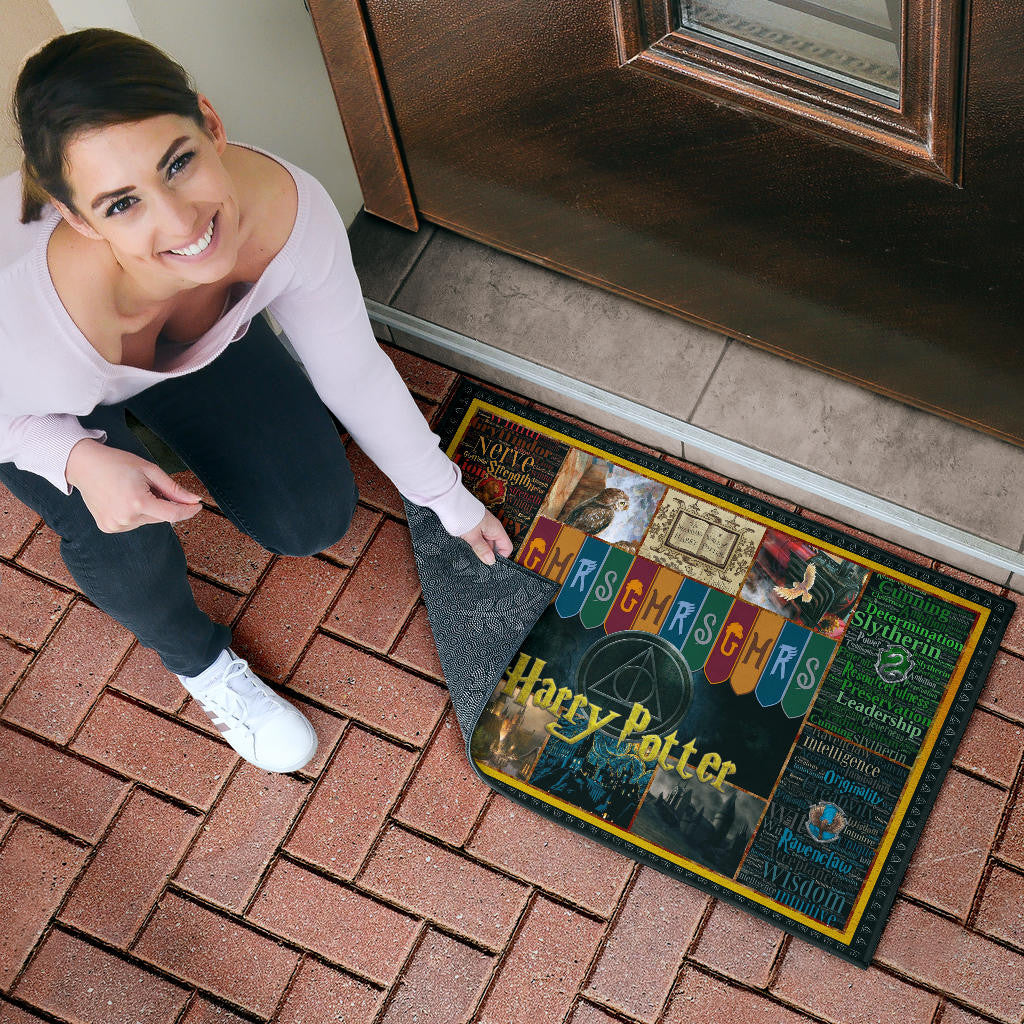 Hogwarts Houses GMRS Harry Potter Door Mat Movie Home Decor Custom For Fans NT031701