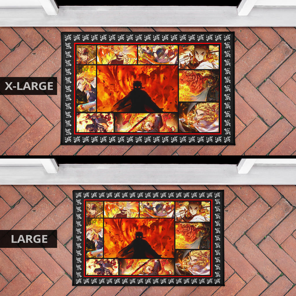 Kyojuro Rengoku Demon Slayer Door Mat Anime Home Decor Custom For Fans NA031501