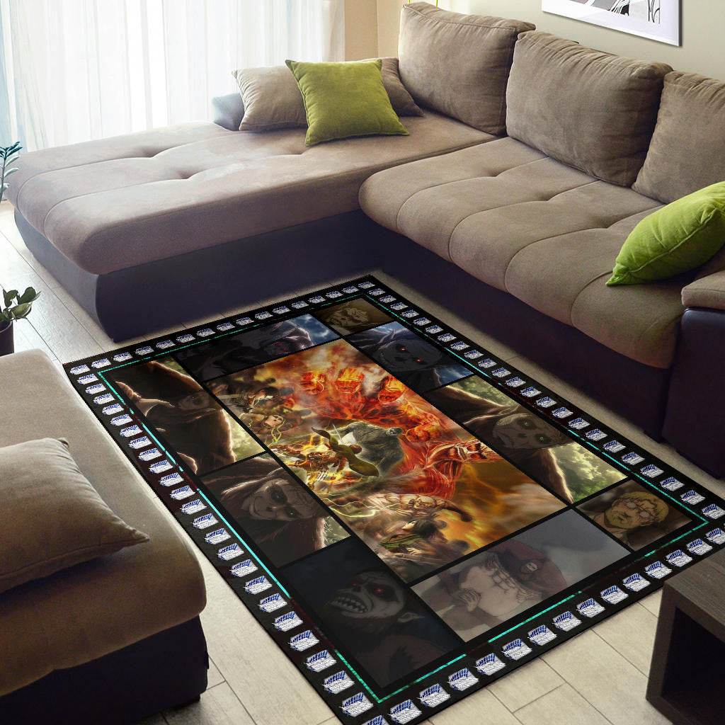 Beast Titan Attack On Titan Area Rug Anime Home Decor Custom For Fans NA032802