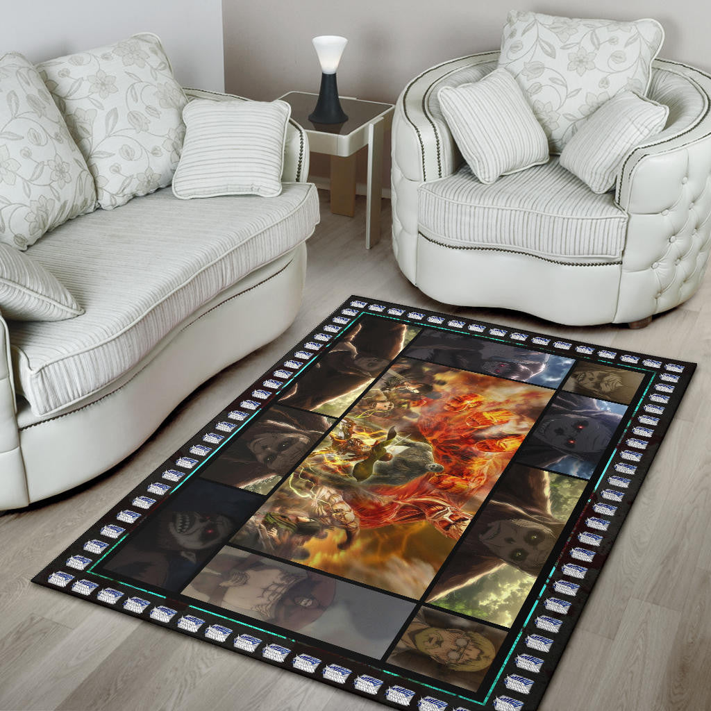 Beast Titan Attack On Titan Area Rug Anime Home Decor Custom For Fans NA032802
