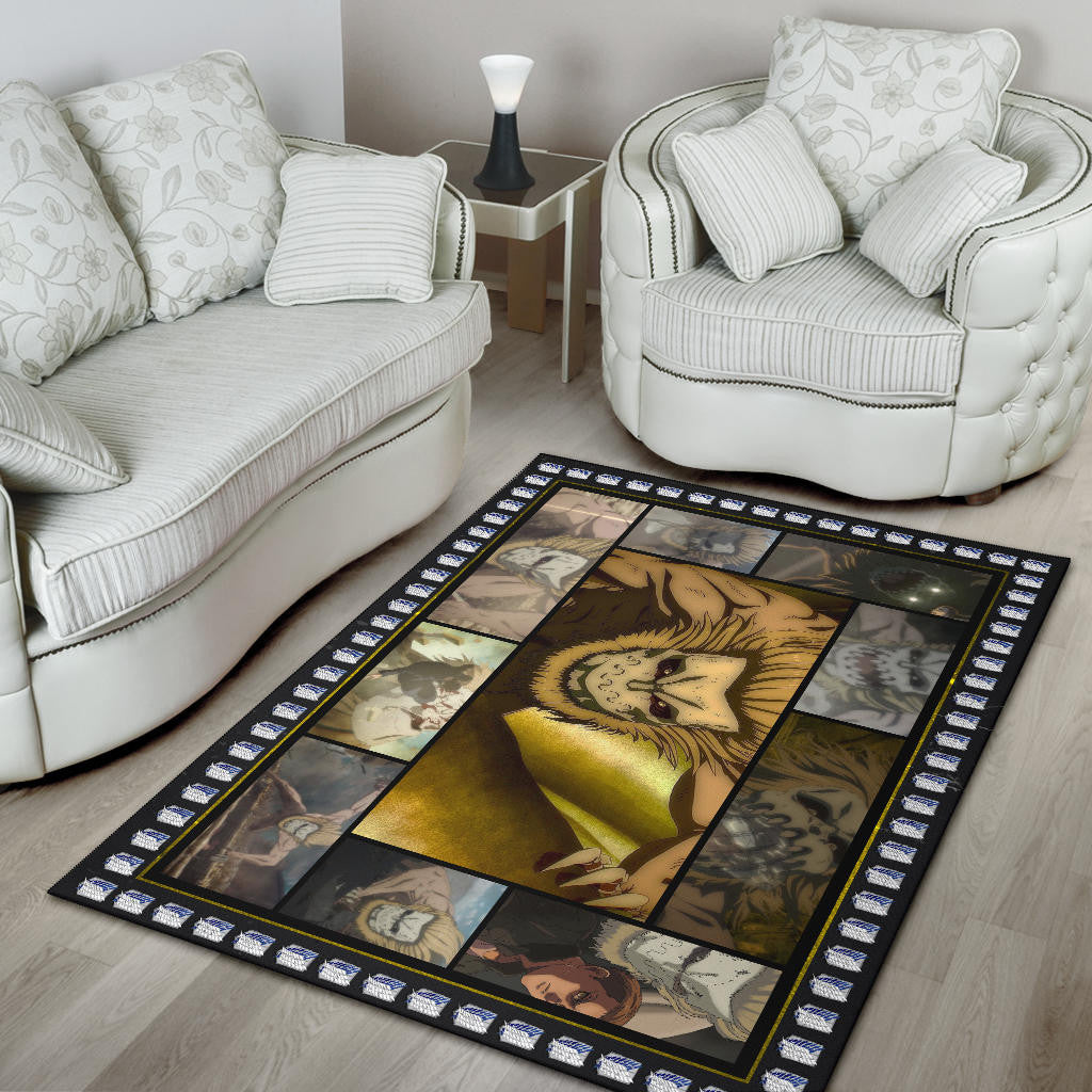 Jaw Titan Attack On Titan Area Rug Anime Home Decor Custom For Fans NA032801