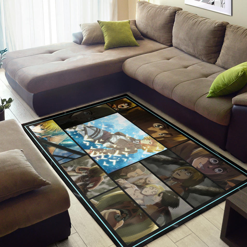 Armin Arlert Attack On Titan Area Rug Anime Home Decor Custom For Fans NA032102