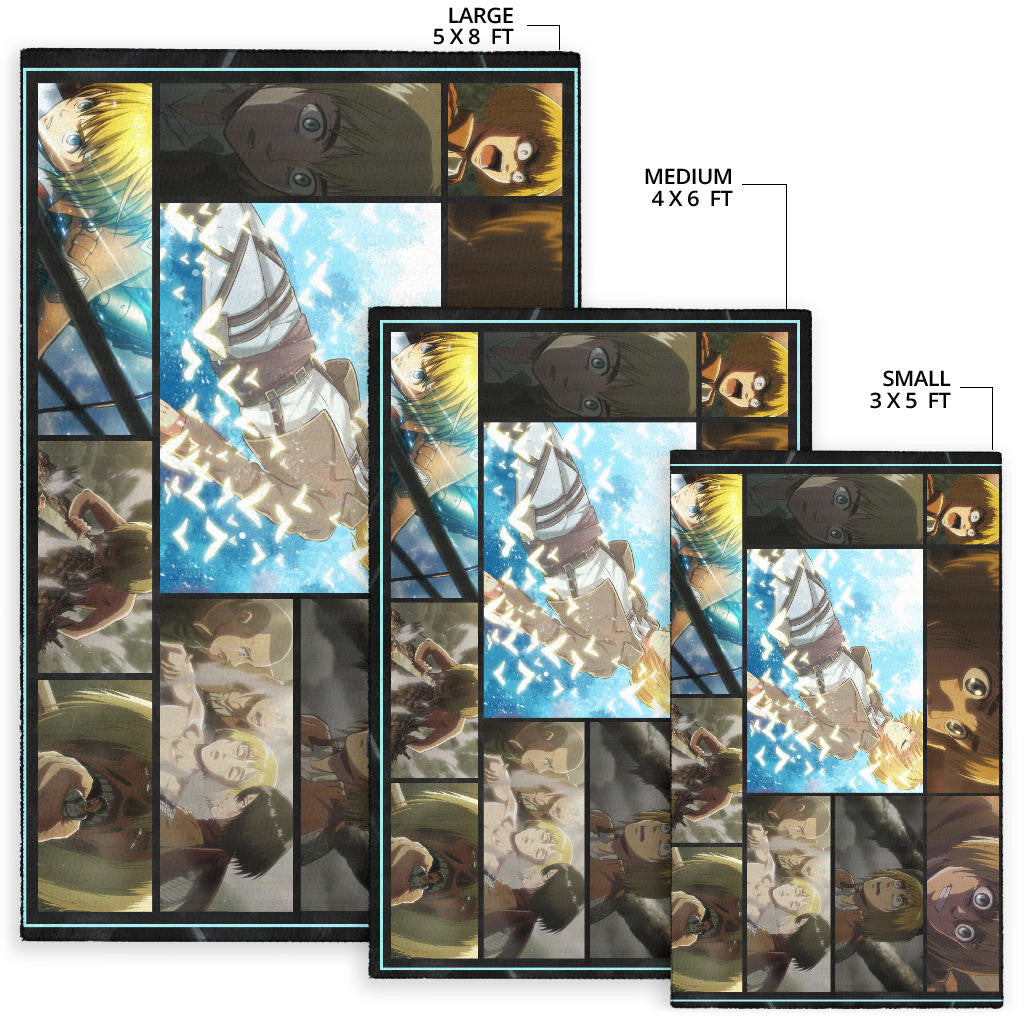 Armin Arlert Attack On Titan Area Rug Anime Home Decor Custom For Fans NA032102