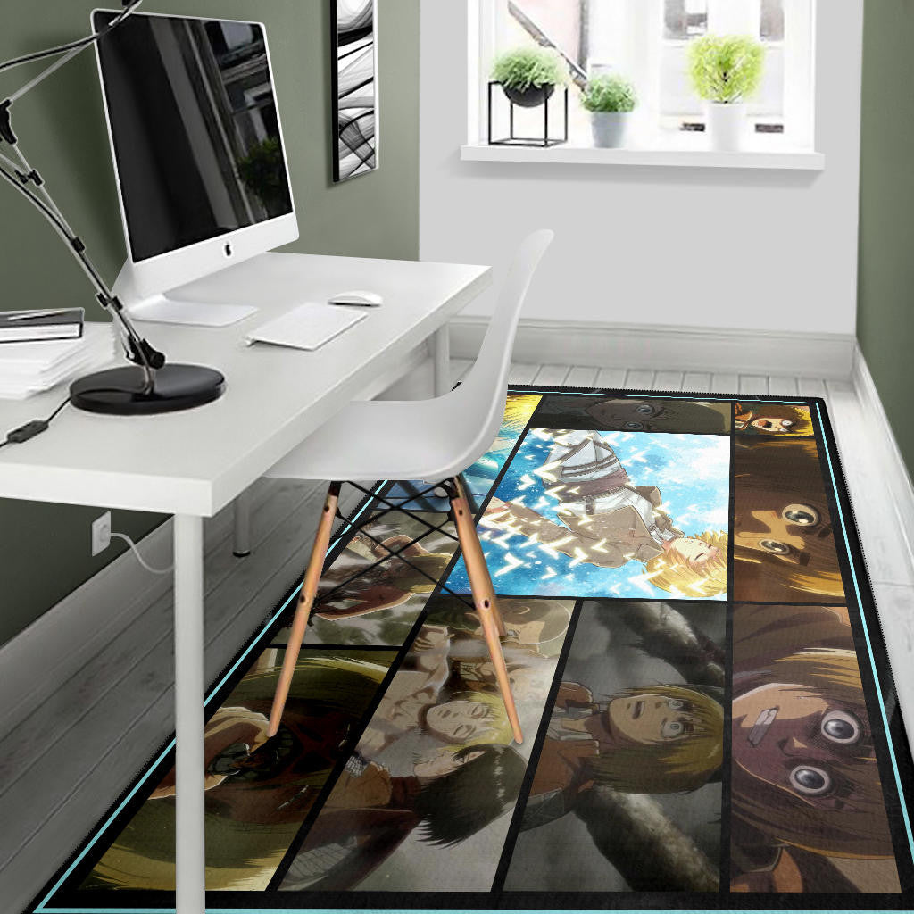 Armin Arlert Attack On Titan Area Rug Anime Home Decor Custom For Fans NA032102