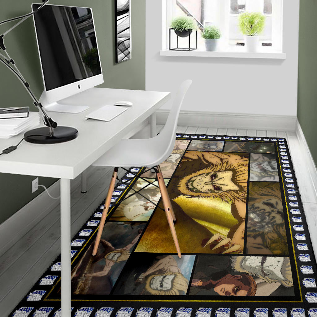 Jaw Titan Attack On Titan Area Rug Anime Home Decor Custom For Fans NA032801