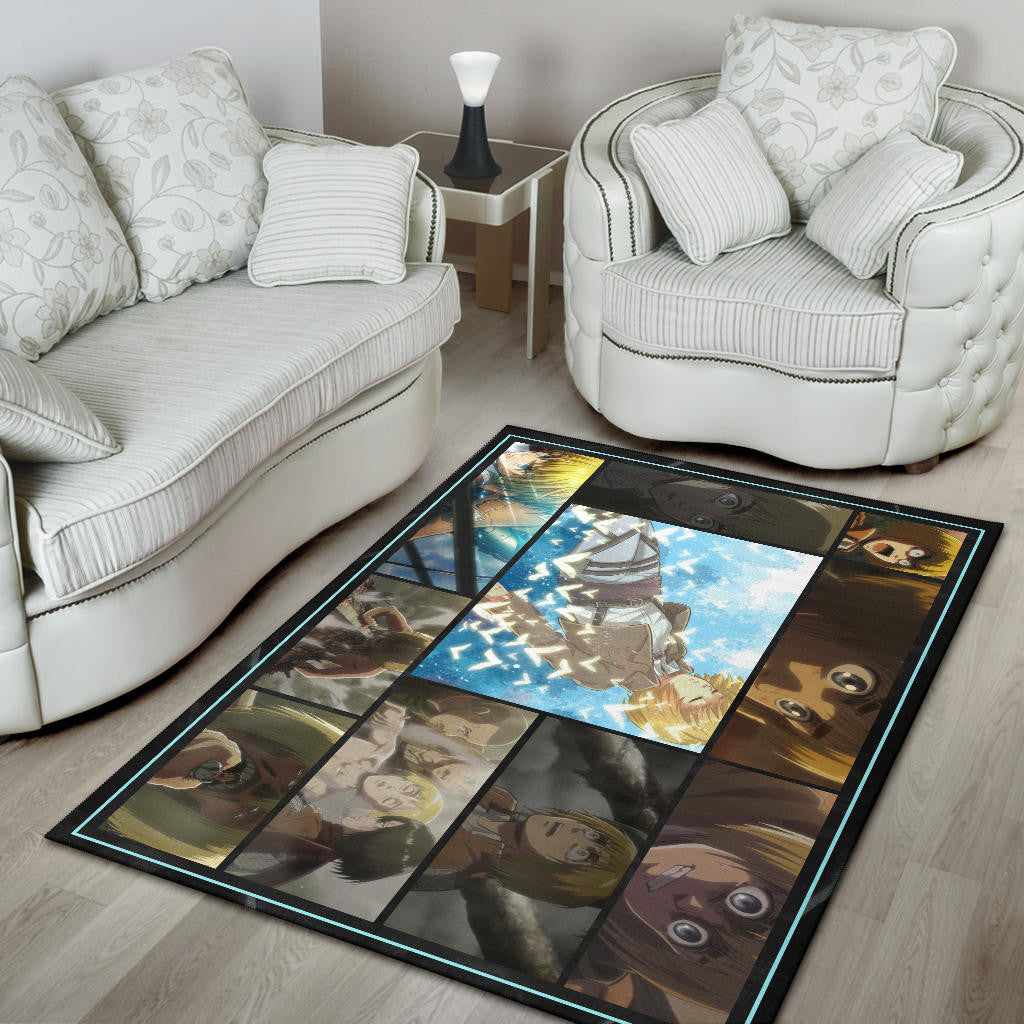 Armin Arlert Attack On Titan Area Rug Anime Home Decor Custom For Fans NA032102