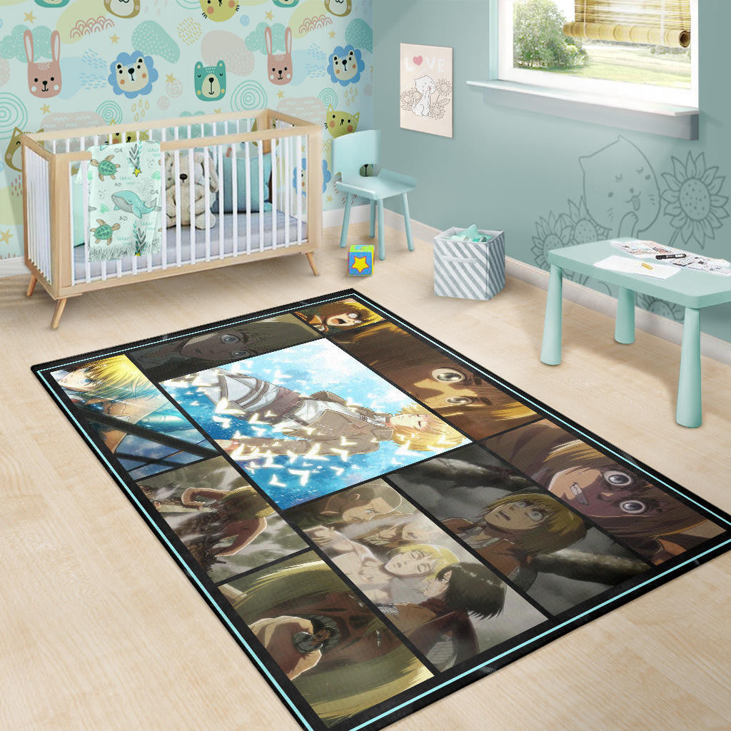 Armin Arlert Attack On Titan Area Rug Anime Home Decor Custom For Fans NA032102