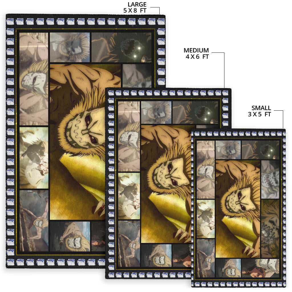 Jaw Titan Attack On Titan Area Rug Anime Home Decor Custom For Fans NA032801
