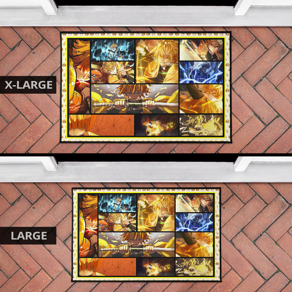 Zenitsu Agatsuma Demon Slayer Door Mat Anime Home Decor Custom For Fans NA031504