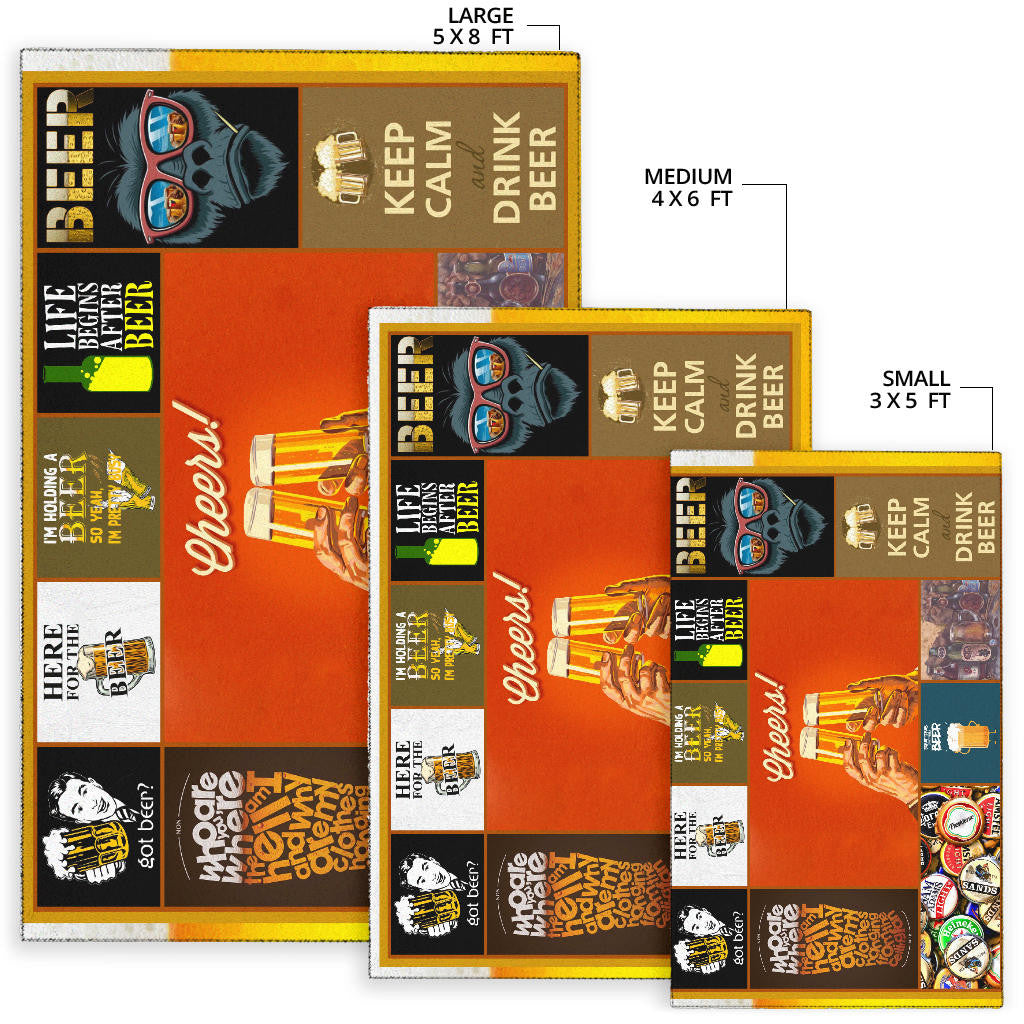 Drinking Beer Area Rug Hobby Home Decor Custom For Fans NT031802