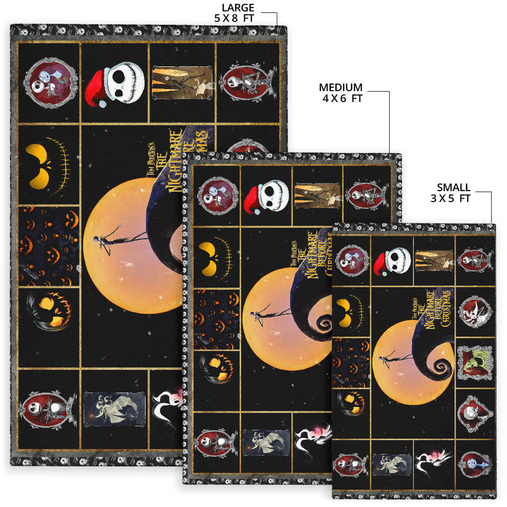 Characters In The Nightmare Before Christmas Area Rug Cartoon Home Decor Custom For Fans NT032802