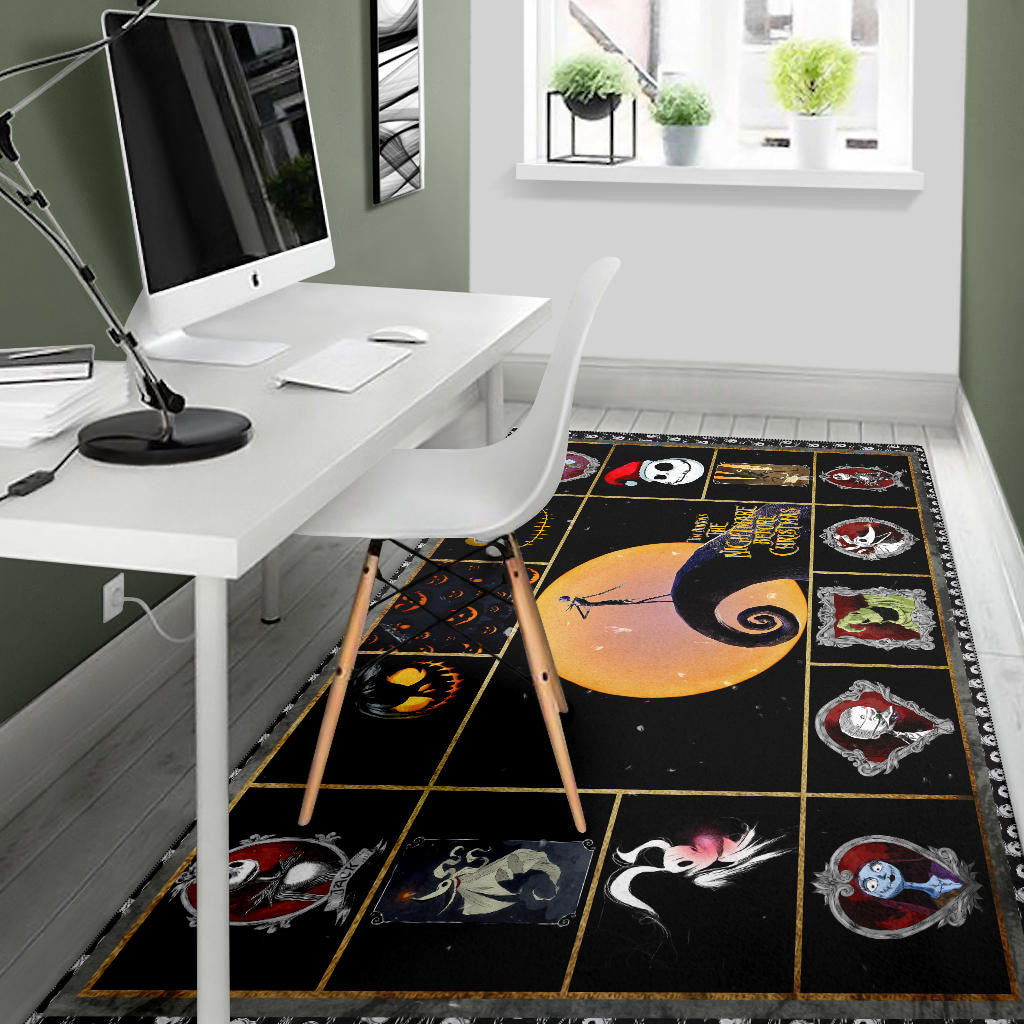 Characters In The Nightmare Before Christmas Area Rug Cartoon Home Decor Custom For Fans NT032802