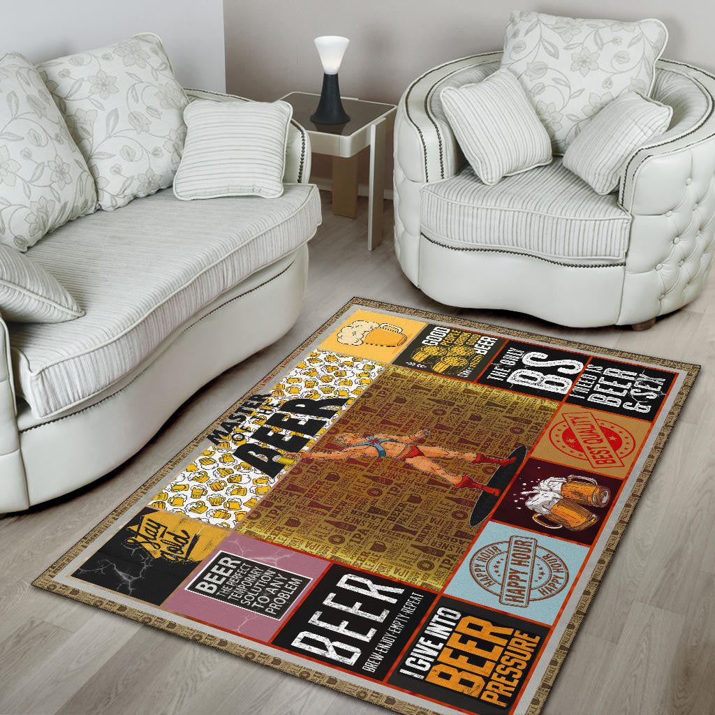 Drinking Craft Beer Area Rug Hobby Home Decor Custom For Fans NT032302
