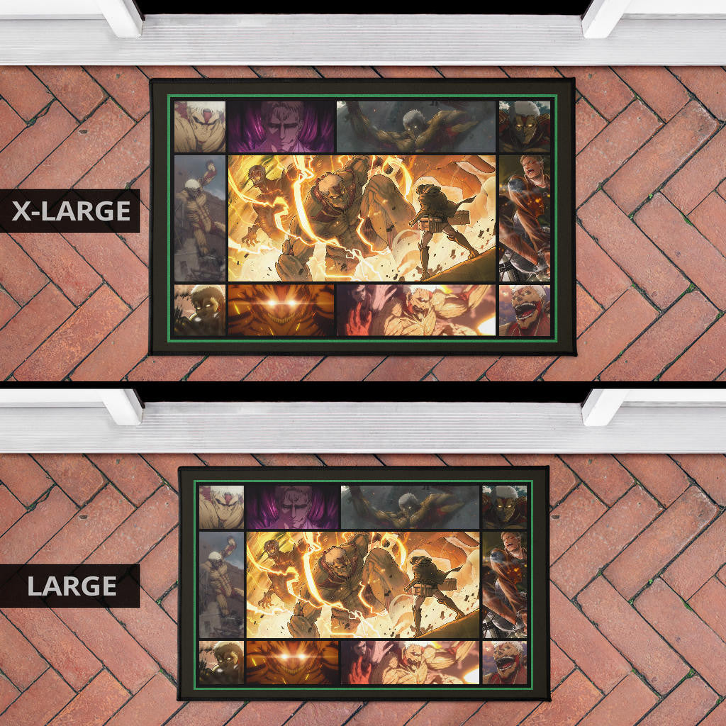 Reiner Braun Attack On Titan Door Mat Anime Home Decor Custom For Fans NA033102