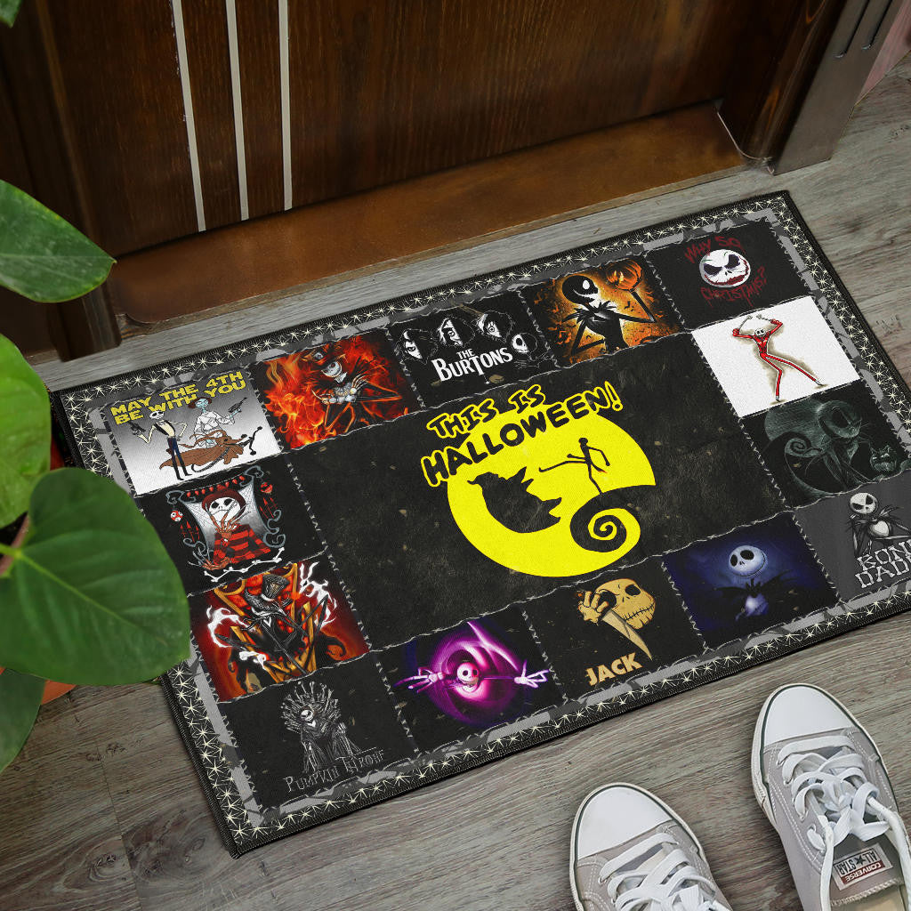 Jack Skellington The Nightmare Before Christmas Door Mat Cartoon Home Decor Custom For Fans NT032801