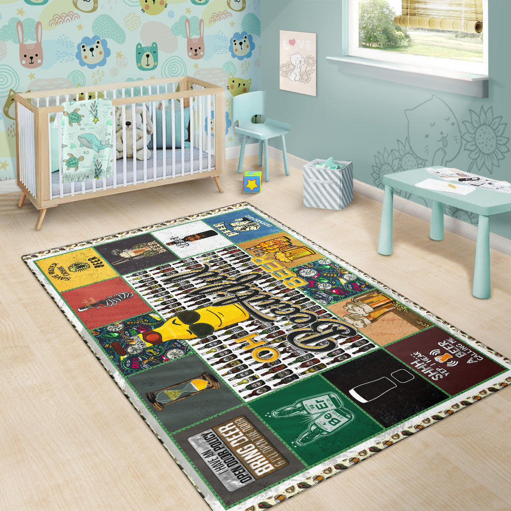 Drinking Beer Area Rug Hobby Home Decor Custom For Fans NT032402