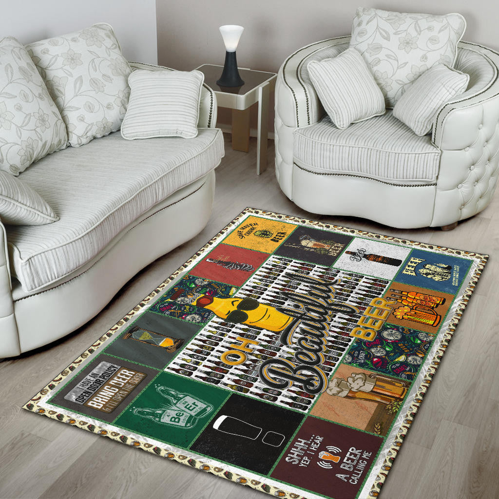 Drinking Beer Area Rug Hobby Home Decor Custom For Fans NT032402