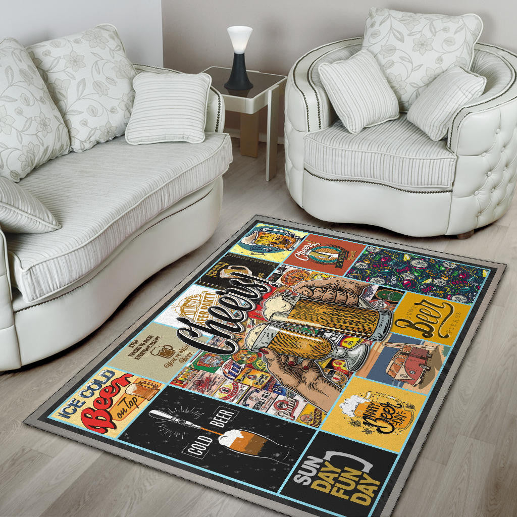 Cheers Drinking Beer Area Rug Hobby Home Decor Custom For Fans NT032201