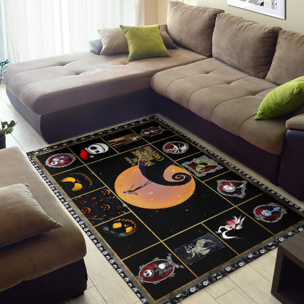 Characters In The Nightmare Before Christmas Area Rug Cartoon Home Decor Custom For Fans NT032802