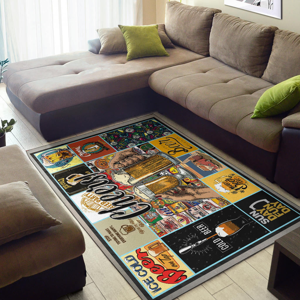 Cheers Drinking Beer Area Rug Hobby Home Decor Custom For Fans NT032201