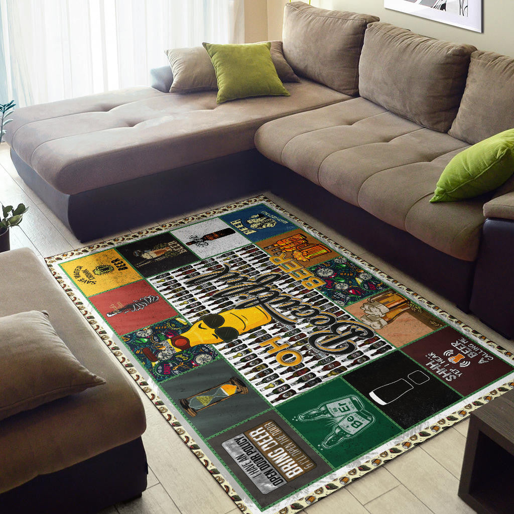 Drinking Beer Area Rug Hobby Home Decor Custom For Fans NT032402