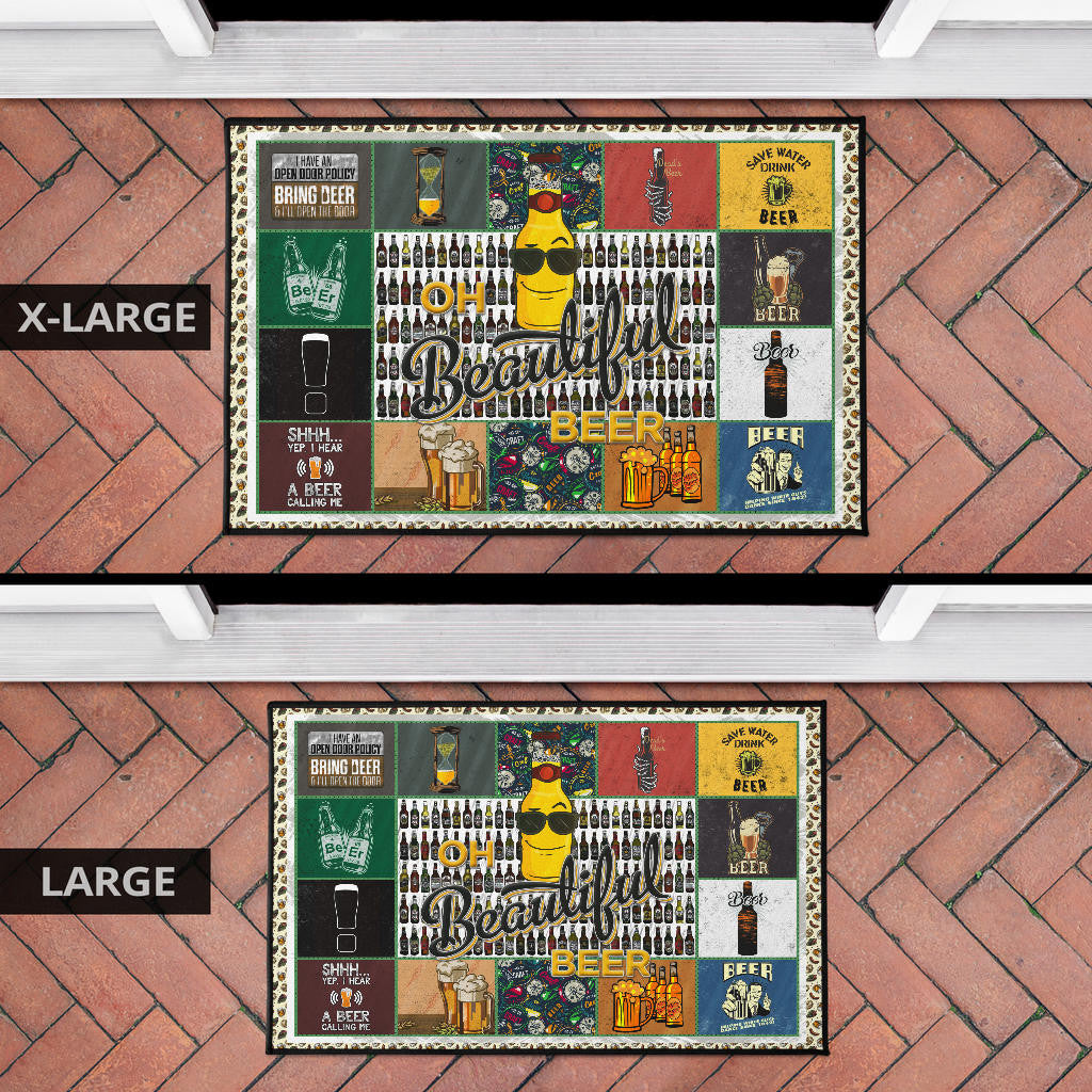 Drinking Beer Door Mat Hobby Home Decor Custom For Fans NT032402