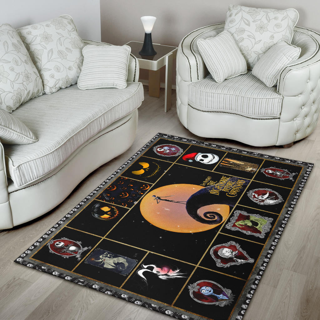 Characters In The Nightmare Before Christmas Area Rug Cartoon Home Decor Custom For Fans NT032802