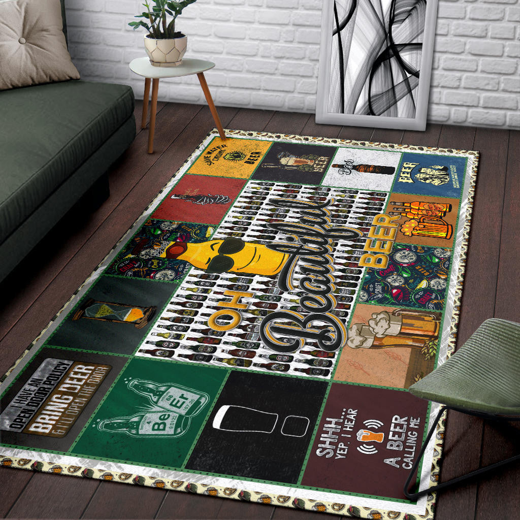 Drinking Beer Area Rug Hobby Home Decor Custom For Fans NT032402