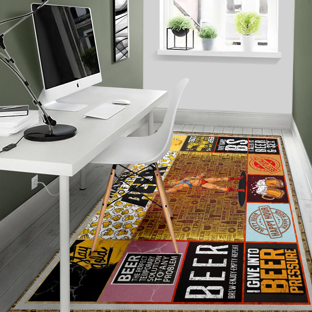 Drinking Craft Beer Area Rug Hobby Home Decor Custom For Fans NT032302