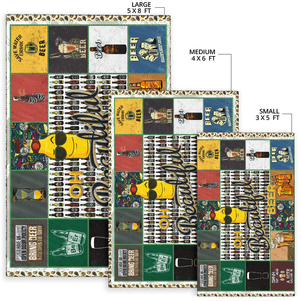 Drinking Beer Area Rug Hobby Home Decor Custom For Fans NT032402