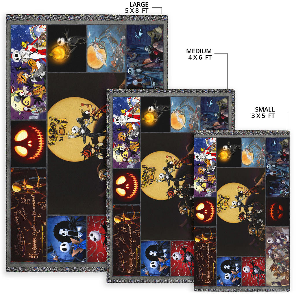 Characters In The Nightmare Before Christmas Area Rug Cartoon Home Decor Custom For Fans NT032502